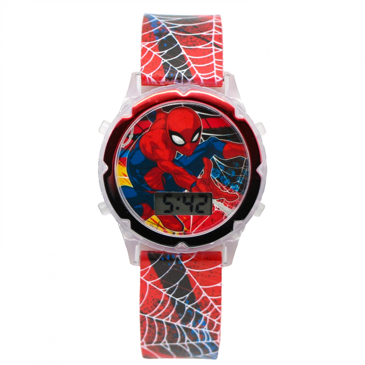 904494  Web Pattern Kids Digital Watch, Red