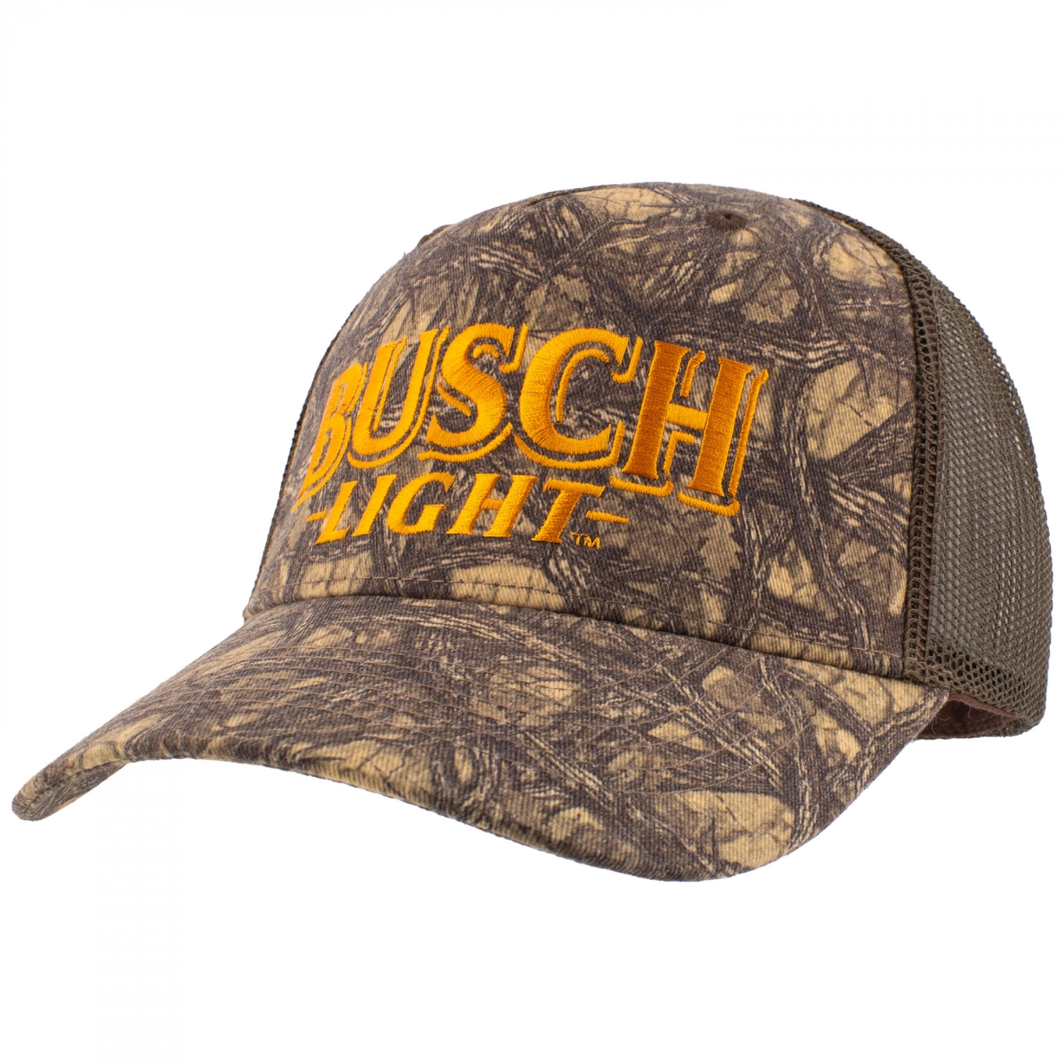 901690  Embroidered Yellow Logo on Camo Snapback Cotton Hat