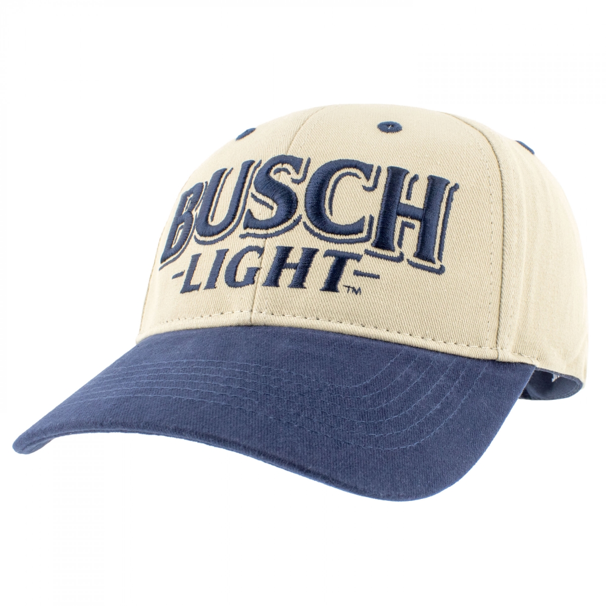 901686  Embroidered Logo Snapback Natural Blue  Beige Cotton Hat