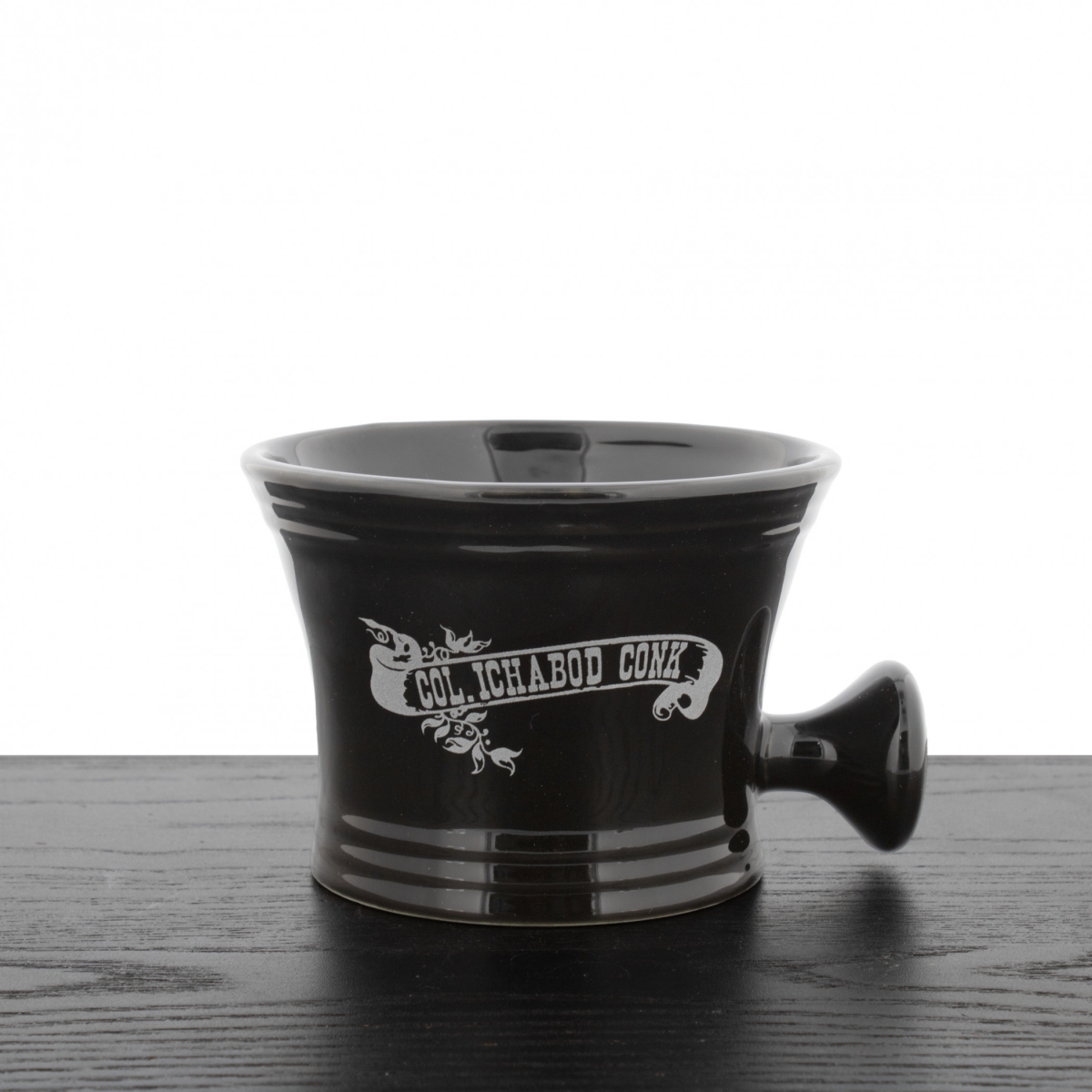 908169 Col. Ichabod Conk Apothecary Shaving Mug, Black