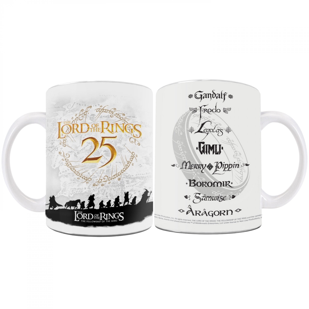 908092 11 oz The  25th Anniversary Ceramic Mug, White