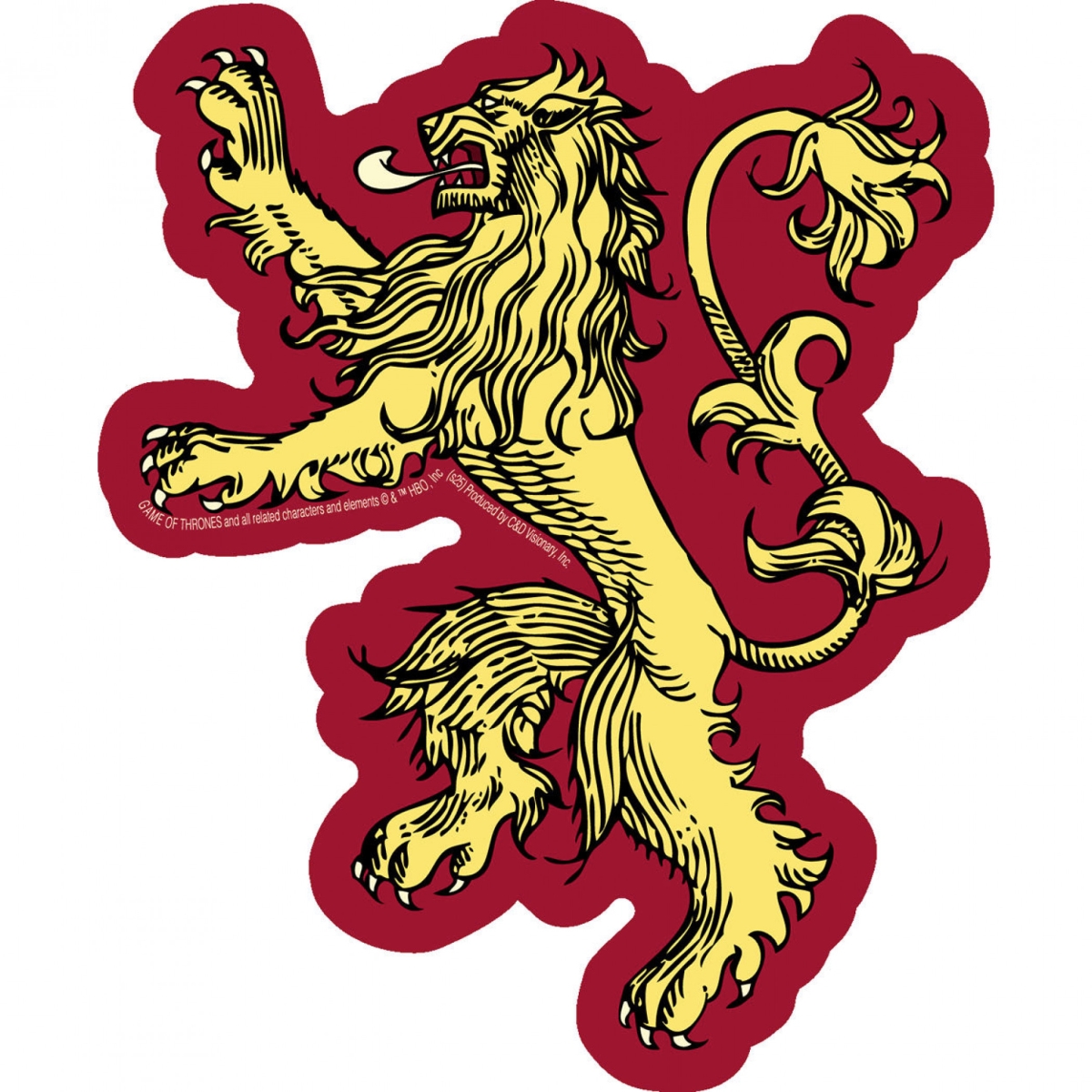 907439 4.1 x 5 in.  Lannister Sticker, Multi Color