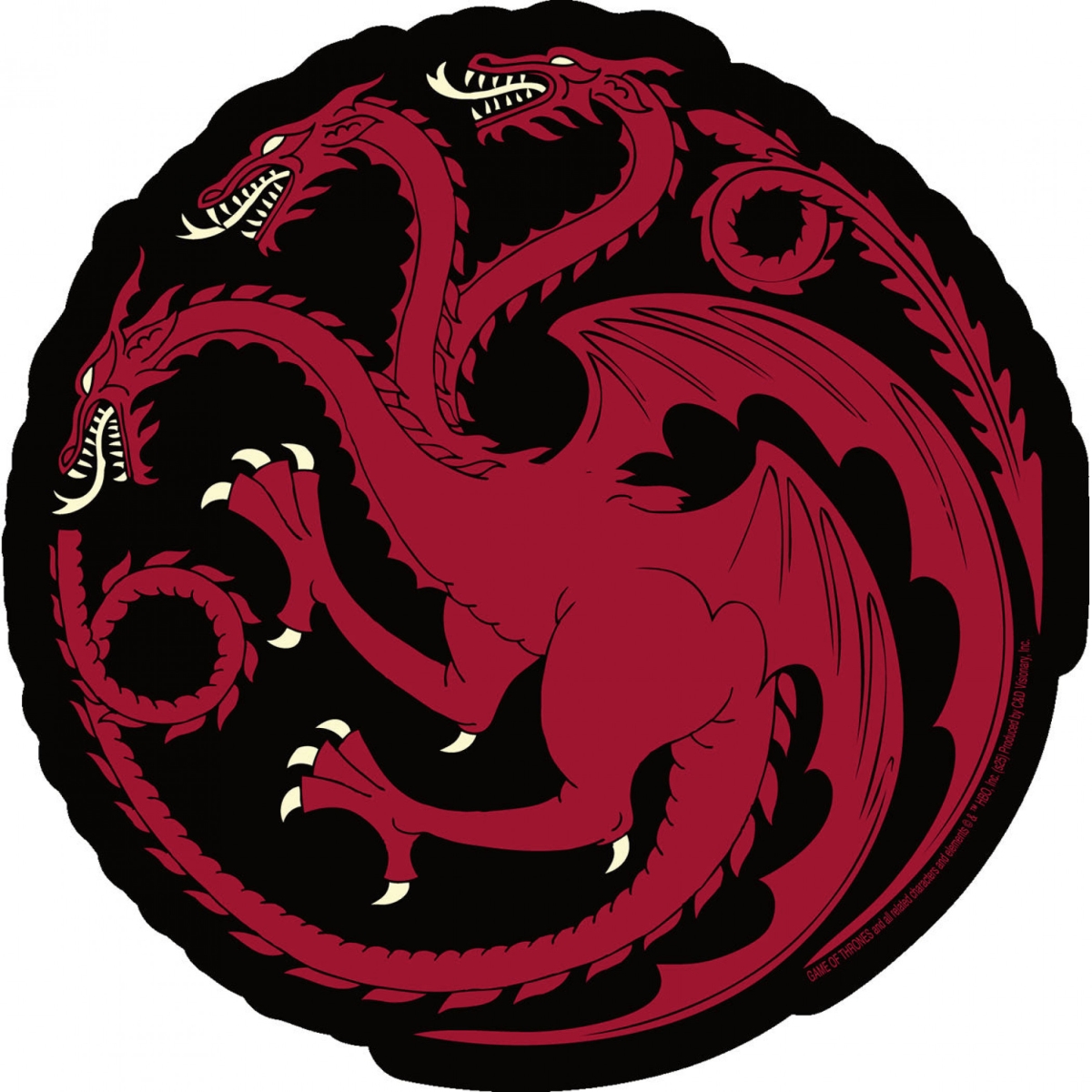 907437 5 x 5 in.  Targaryen Sticker, Multi Color