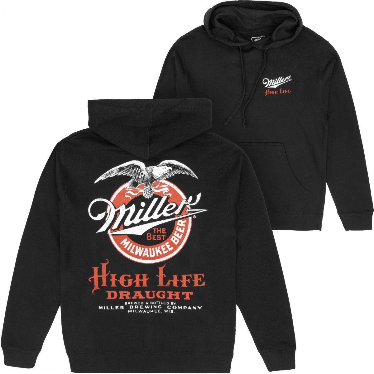 905707-2xlarge Draught Front & Back Print Pullover Hoodie - 2XL