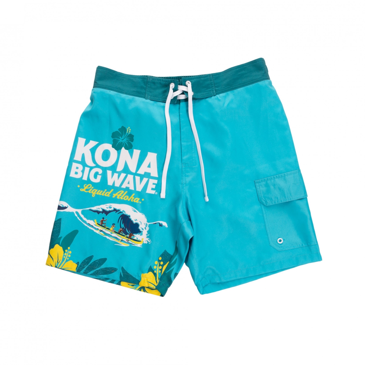 904061-2xlarge Big Wave Label Art Board Shorts, Blue - 2XL