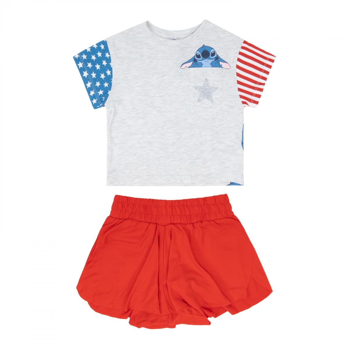 903223-xsmall Patriotic T-Shirt & Skort Youth Set - Size 4 - 2 Piece