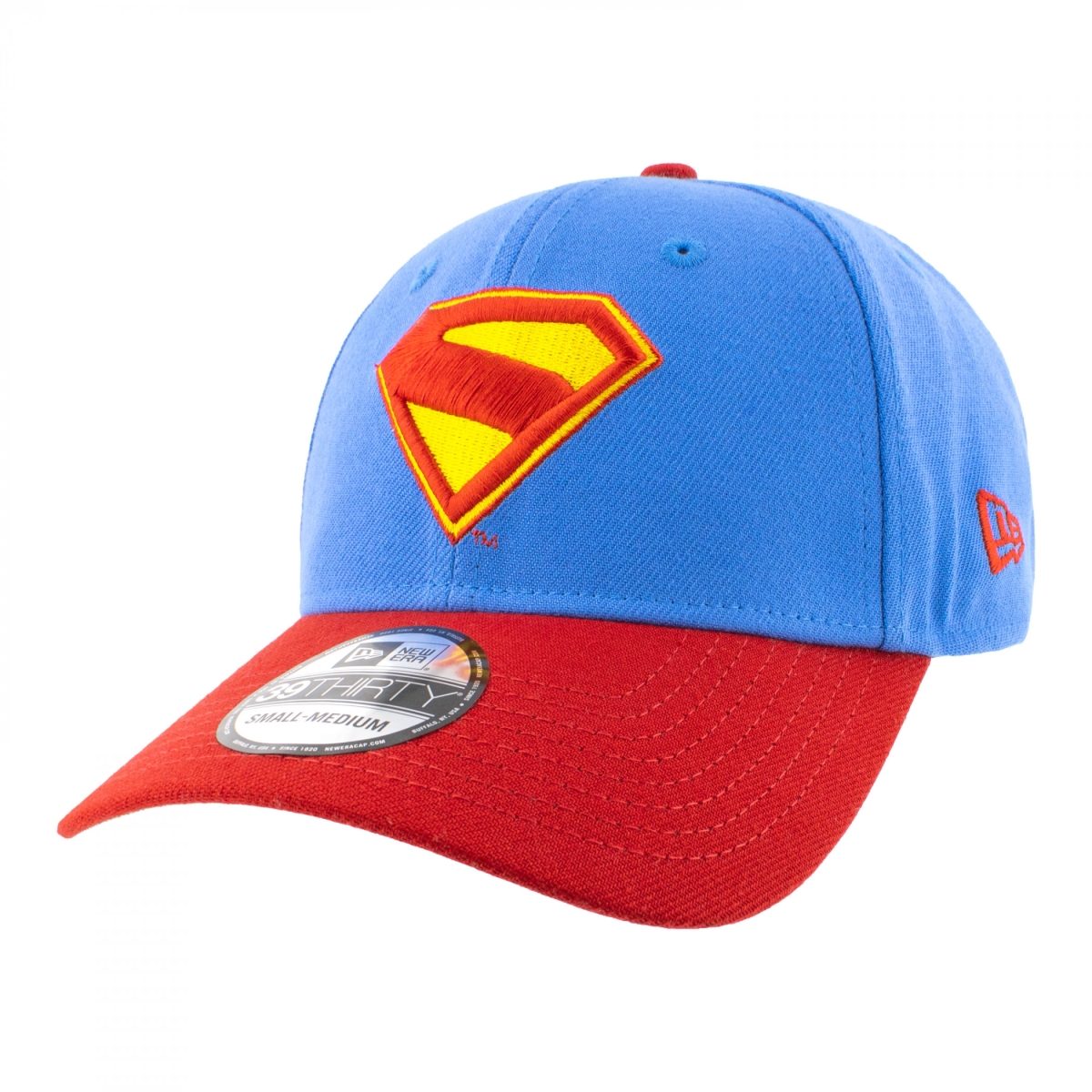 909509-medium-la Logo Red & Blue Era 39Thirty Fitted Hat - Medium & Large