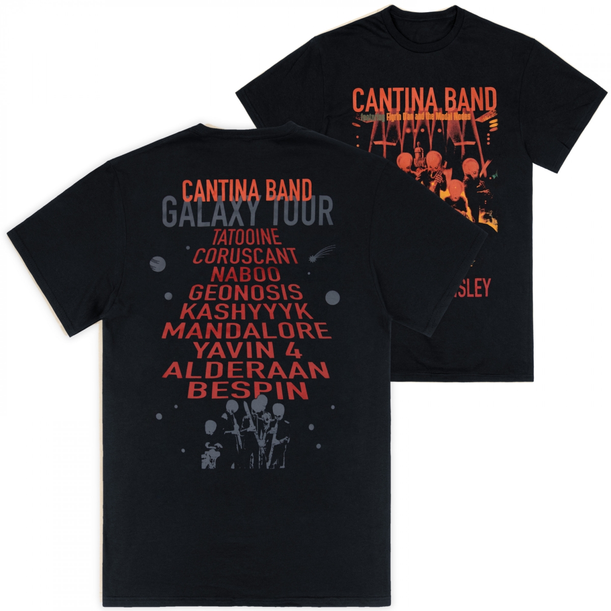 907180-2xlarge Mens Cantina Band Live Galaxy Tour Short Sleeve T-Shirt, Black - 2XL