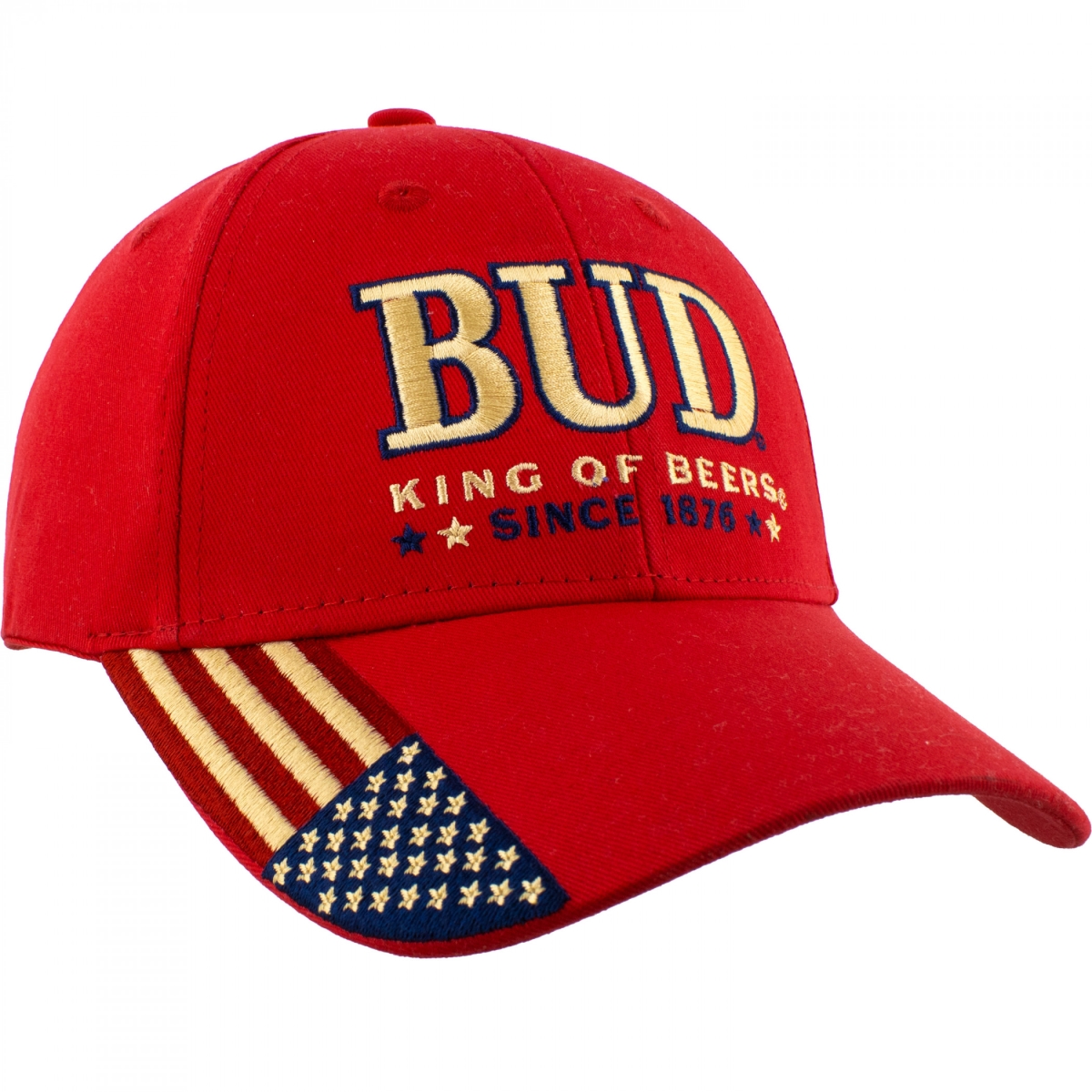 908459 Bud & The American Flag Red Colorway Adjustable Hat
