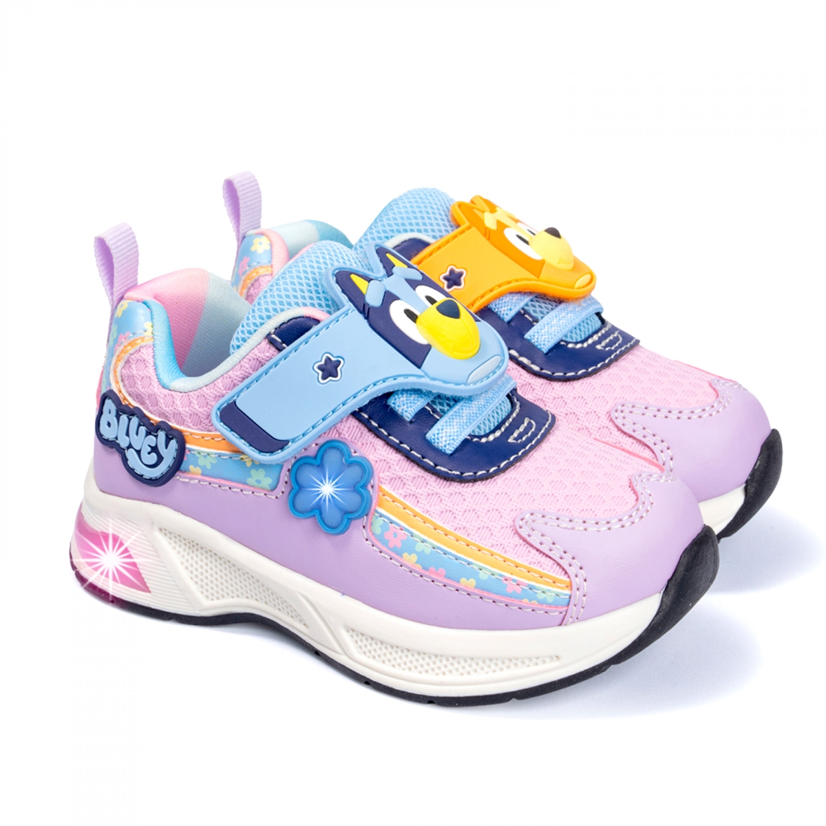 910960-size11 Bingo Strap Athletic Light Up Girls Shoes, Pink - Size 11