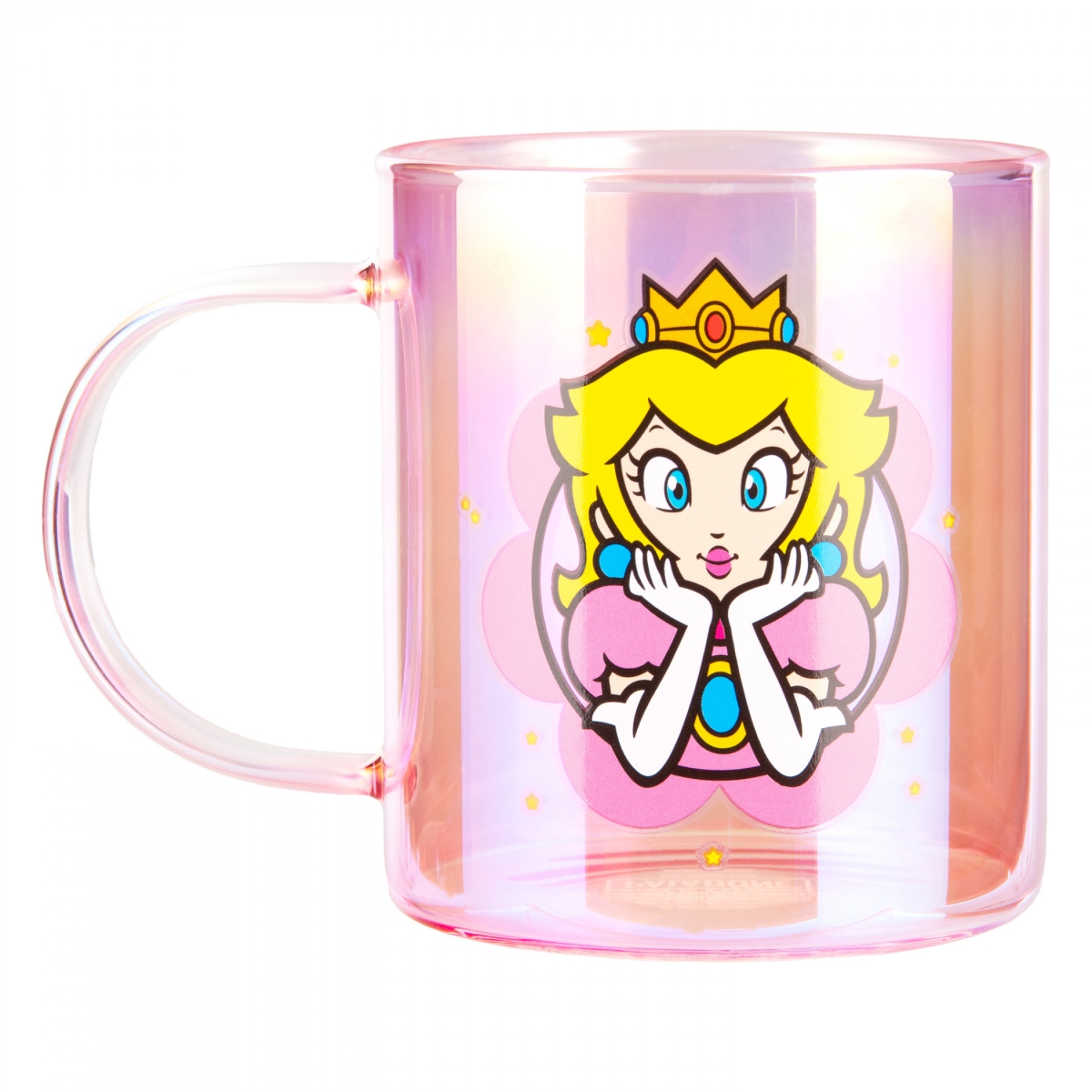 905521 12.5 oz Princess Peach Iridescent Glass Mug