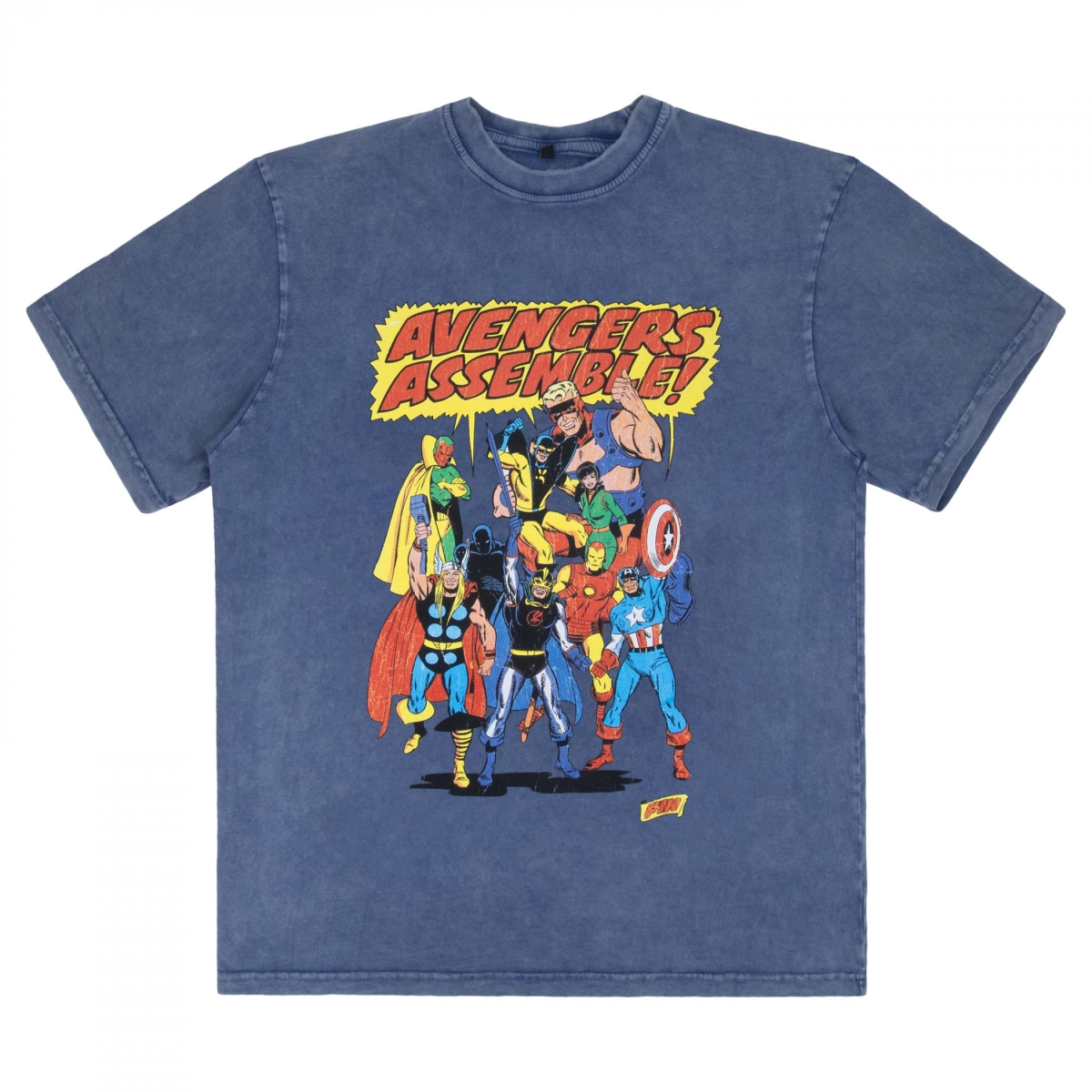 911631-medium Assemble Retro Graphic Stone Wash Short Sleeve T-Shirt - Medium