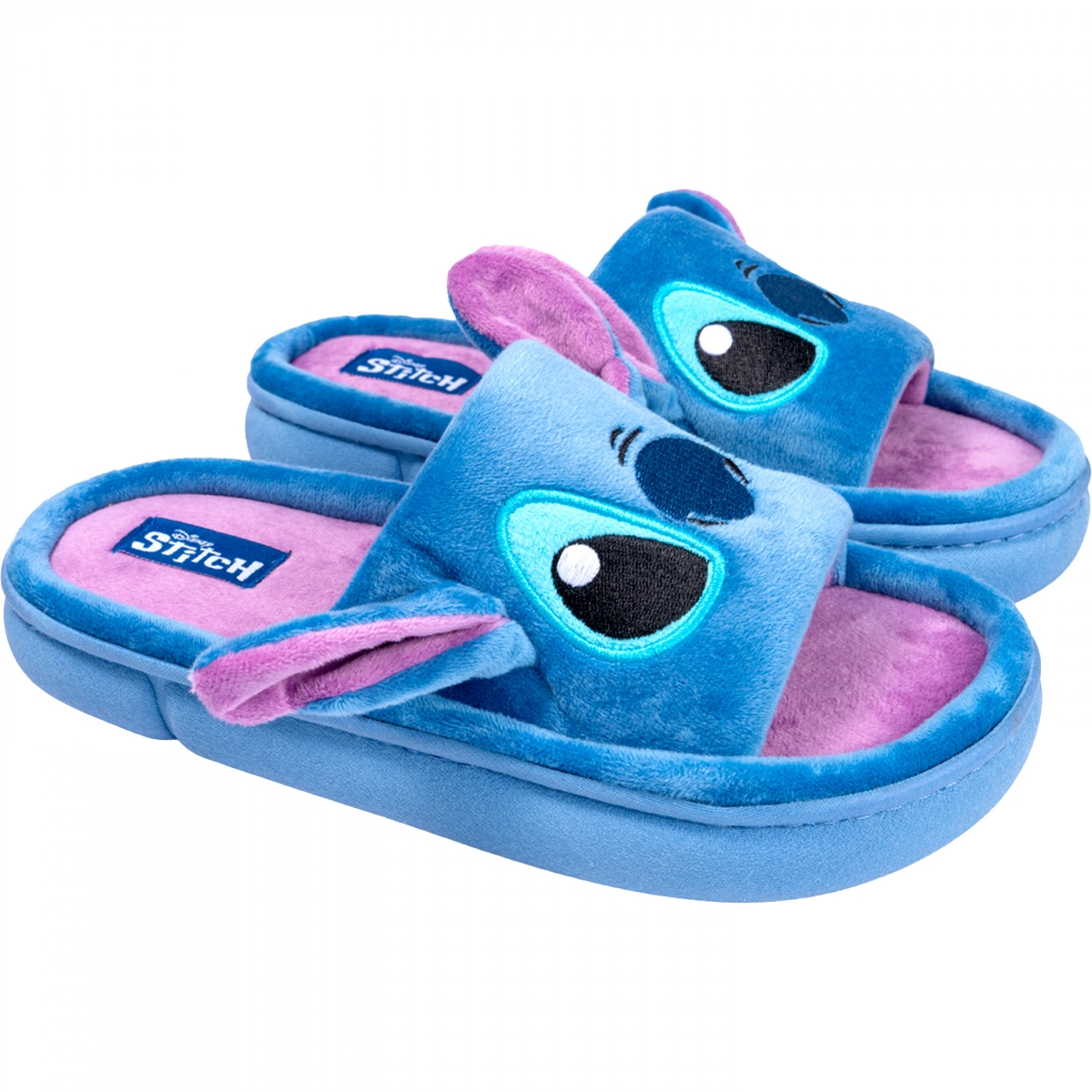 905685-size6 Womens Slippers with 3D Ears, Blue - Size 6