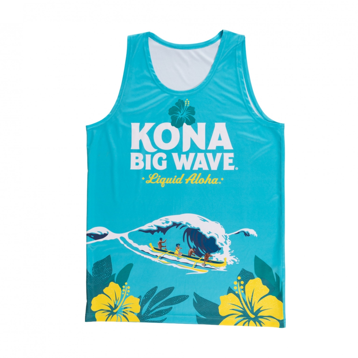 904039-large Big Wave Label Art Mens Tank Top, Blue - Large