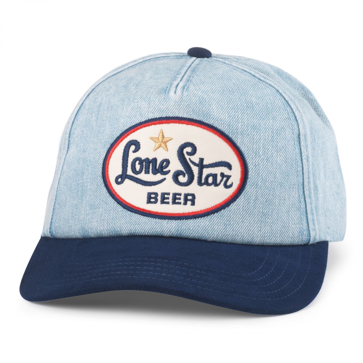 908973 Blue Beer Embroidered Patch Denim Adjustable Hat