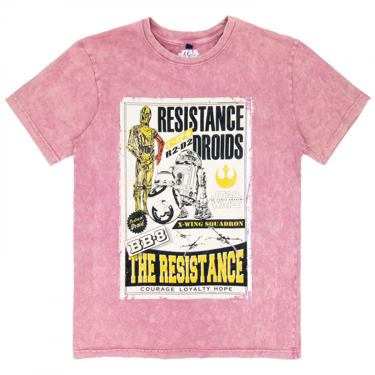 911734-medium Resistance Droids Stone Wash Short Sleeve T-Shirt - Medium