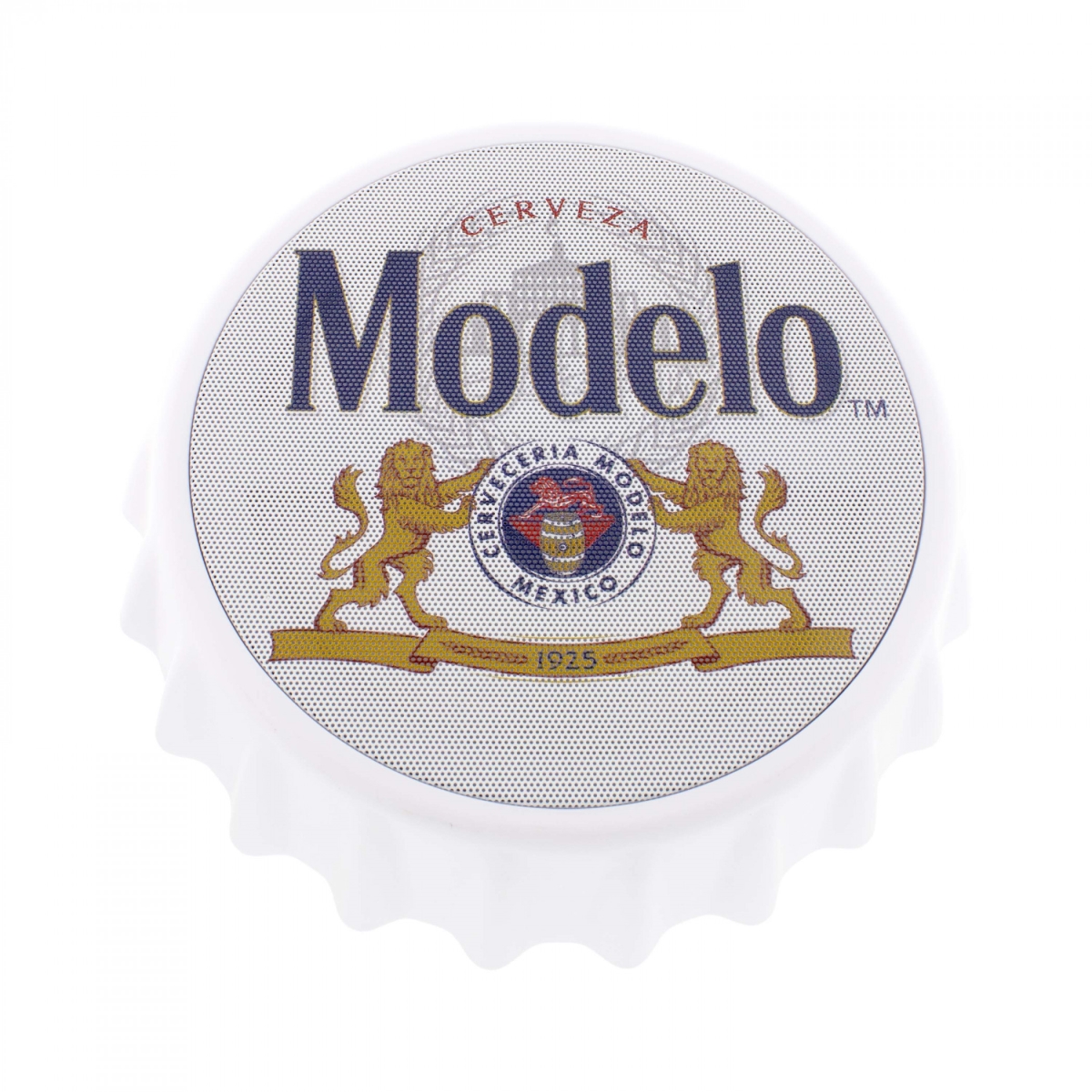 910531 Bottle Cap Shaped Bluetooth Speaker, White