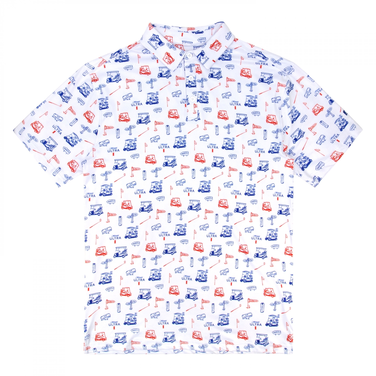 904735-medium Ultra Golf Day Pattern Polo Shirt - Medium