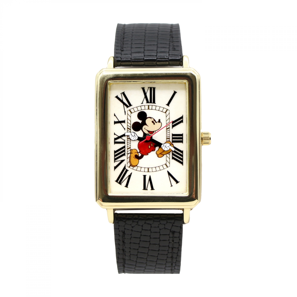 911053 Classic Roman Numerals Analog Watch with Leather Band