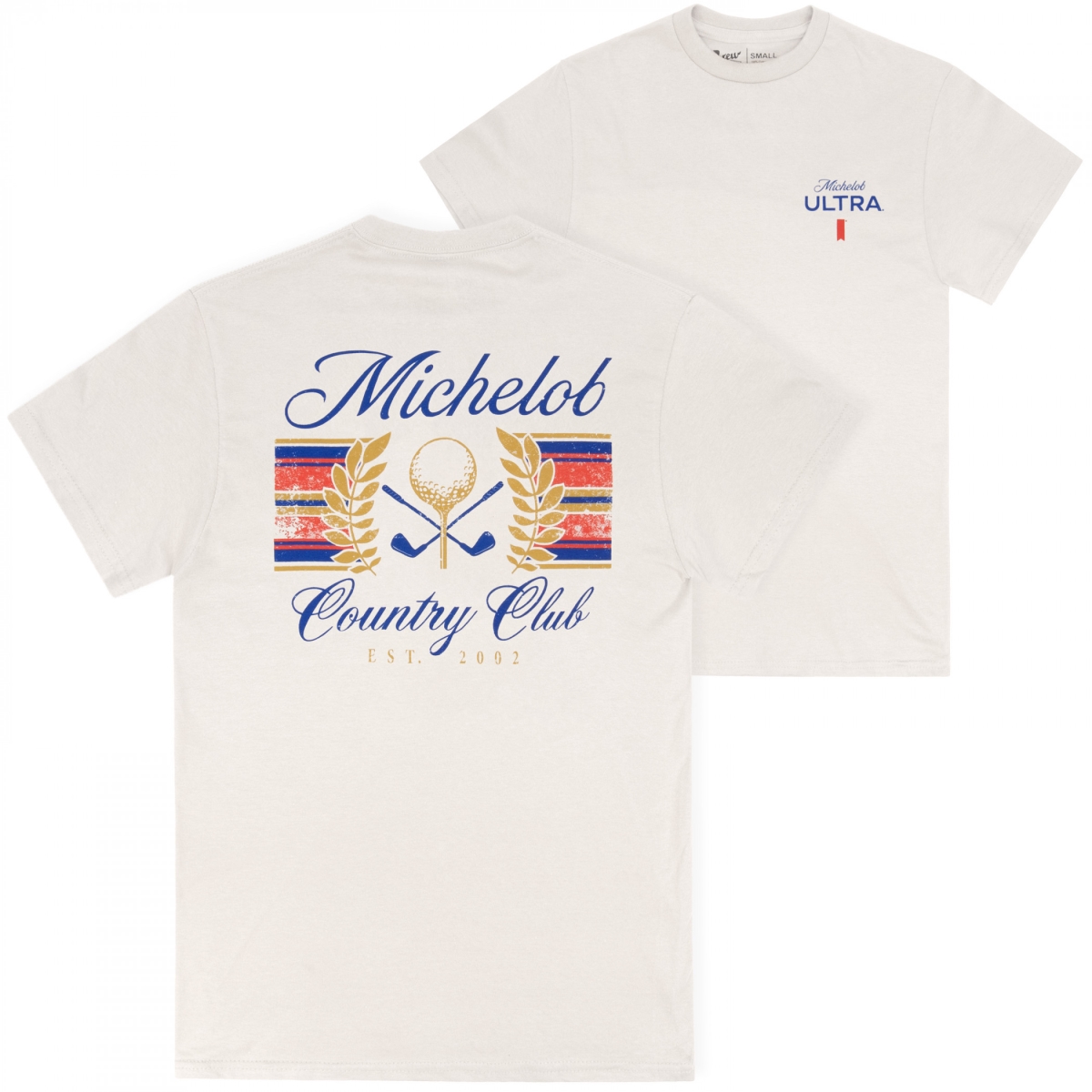 911480-medium Golf Country Club Est. 2002 Front & Back Print T-Shirt - Medium