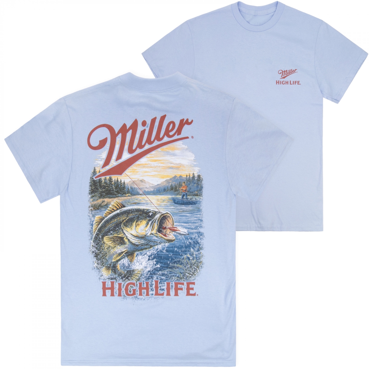 909782-large Bass Jump Front & Back Print T-Shirt - Large