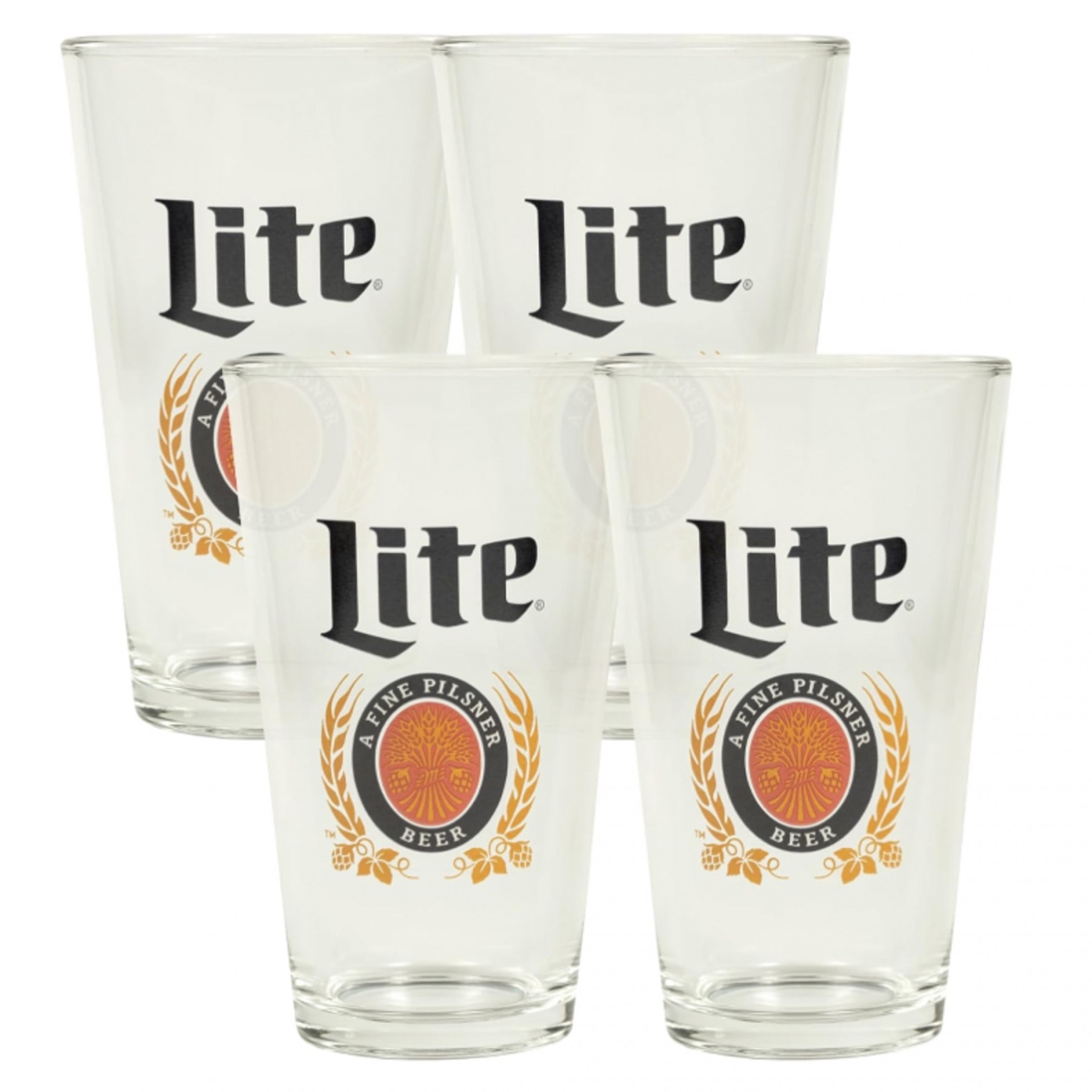 914477 Classic Logo Pint Glass Set, Pack of 4