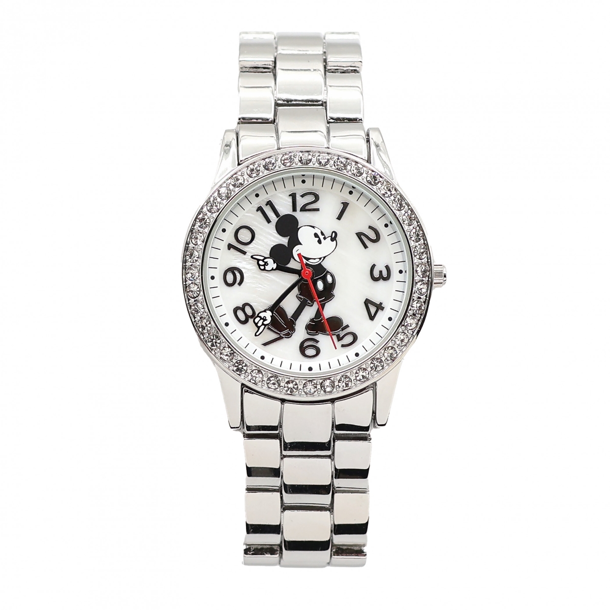 912661 Watch Hands Silver Analog Watch with Metal Band