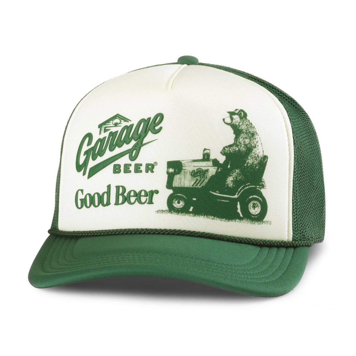 912476 Good Beer Mowing Bear Foam Adjustable Hat