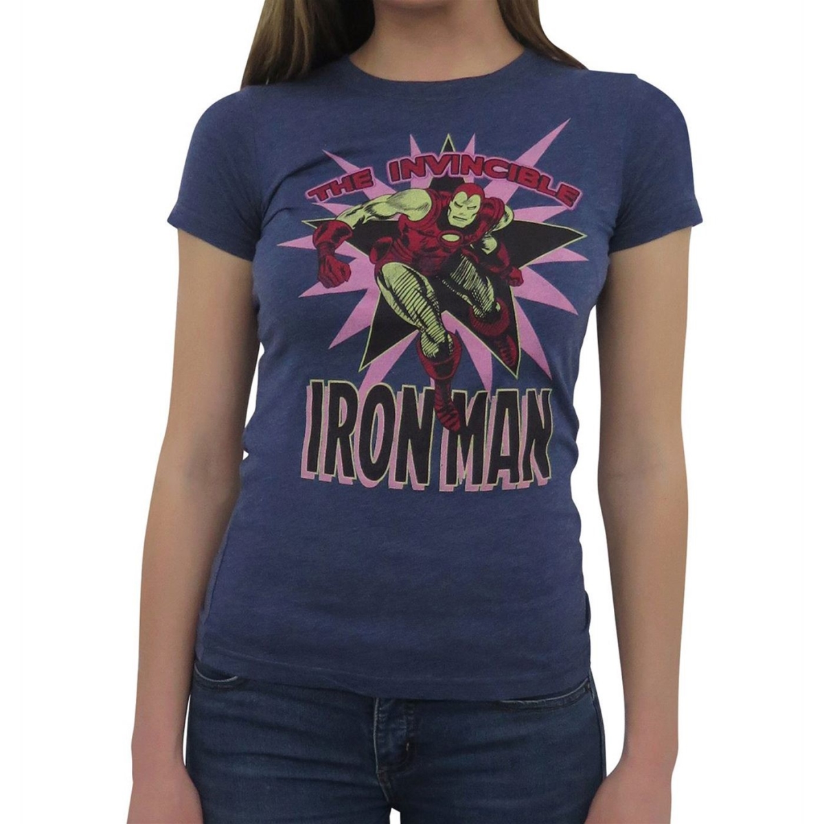 Iron Man tsirnmninvbrstjrS Iron Man Invincible Burst Women T-Shirt - Fitted Small