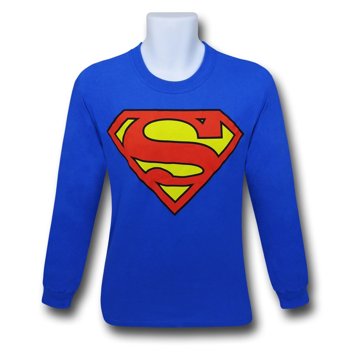 Symbol Long-Sleeve Mens Shirt, Royal Blue - Extra Large