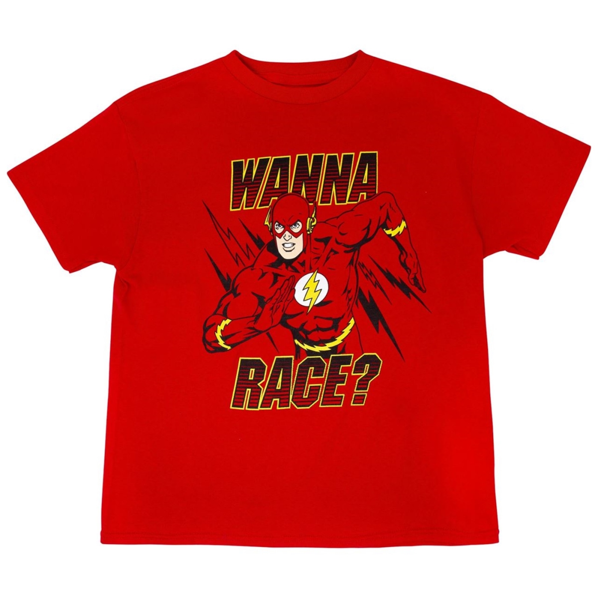 Picture of Flash 112739x DC Comics Flash Wanna Race T-Shirt - Youth Extra Large 14-16