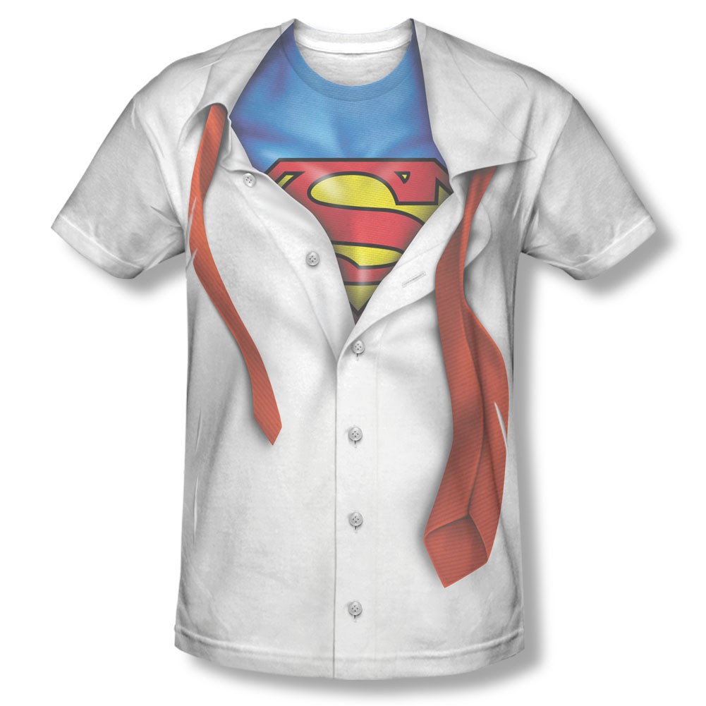Button-Down Costume Sublimation White T-Shirt - 3XL