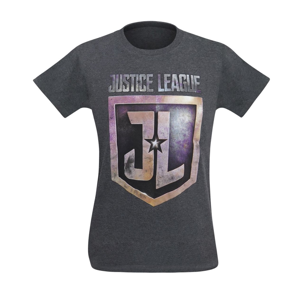 Picture of Justice League tsjlmovbadgekidss Justice League Movie Badge Youth T-Shirt - Youth Small 7-8