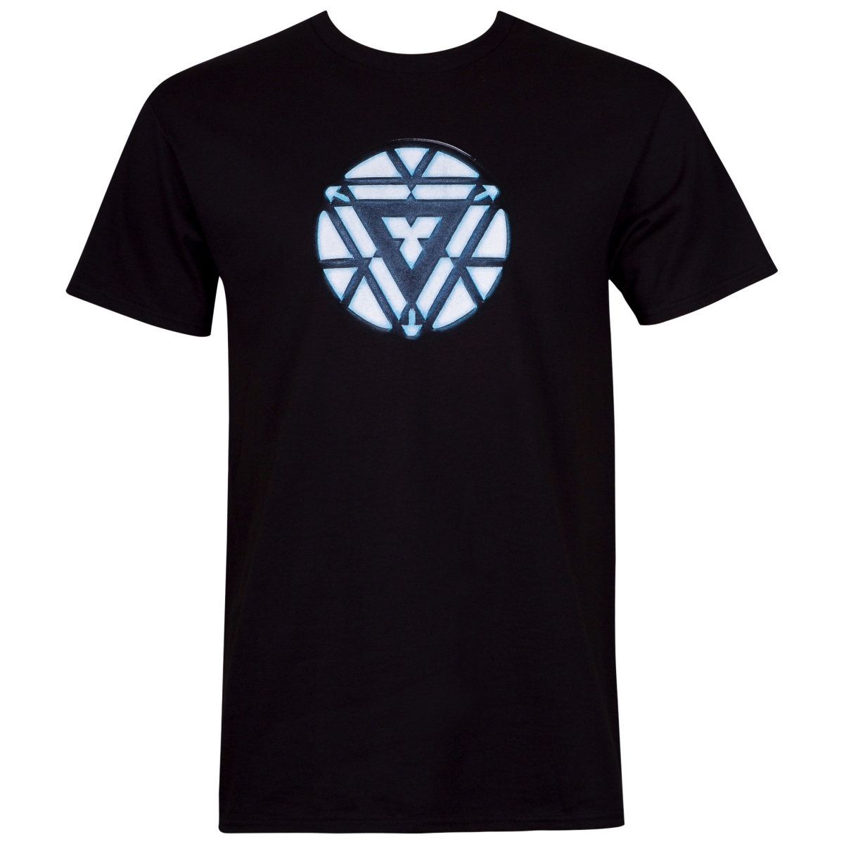 Picture of Iron Man 112540S Iron Man Arc Reactor Mens Black T-Shirt - Small