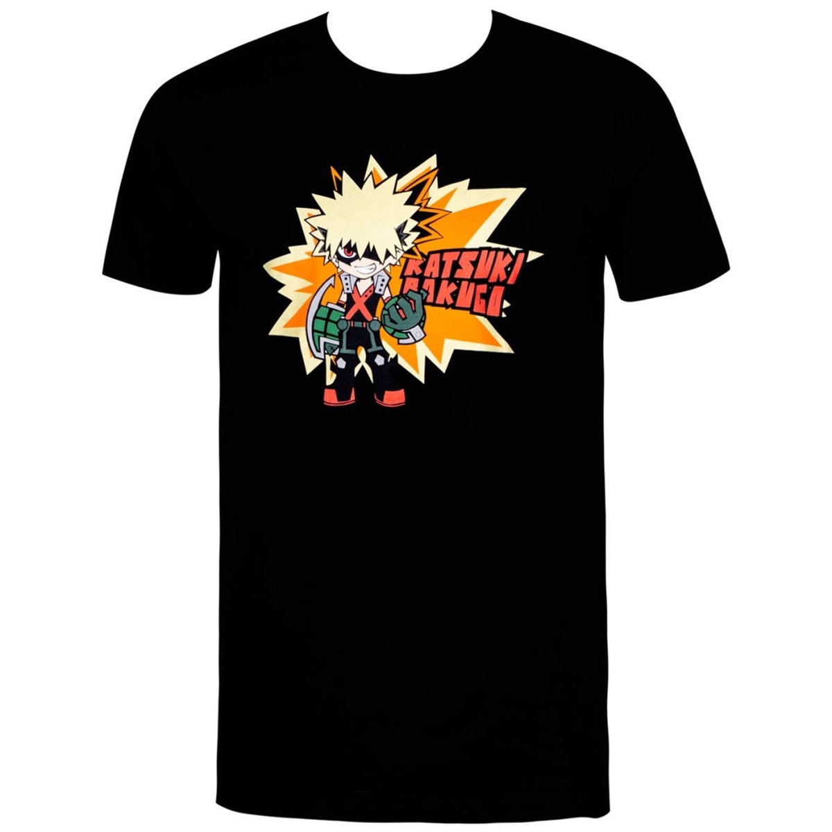 Picture of My Hero Academia 111605L My Hero Academia Bakugo SD Mens T-Shirt - Large