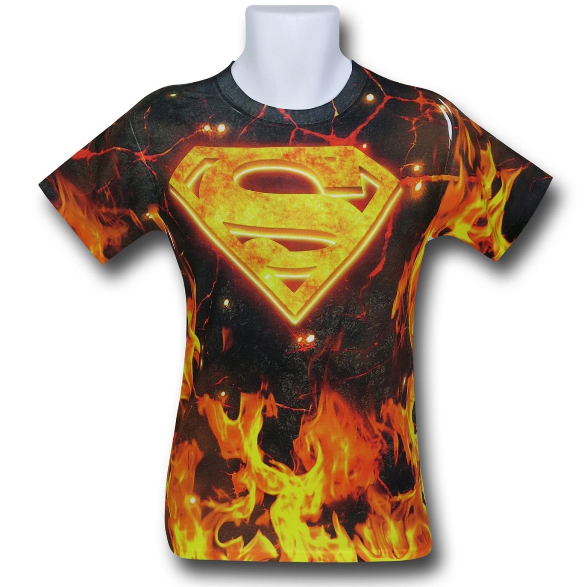 Flaming Symbol Sublimated Mens T-Shirt - Small