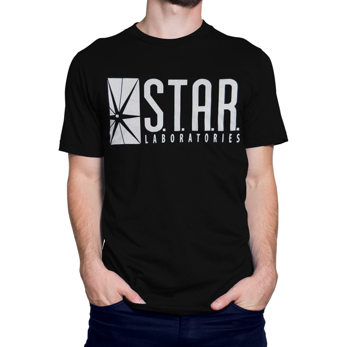 Star Labs Black Mens T-Shirt - 5XL