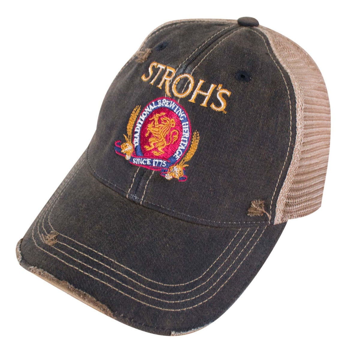46440  Beer Logo Retro Brand Brown Mesh Hat
