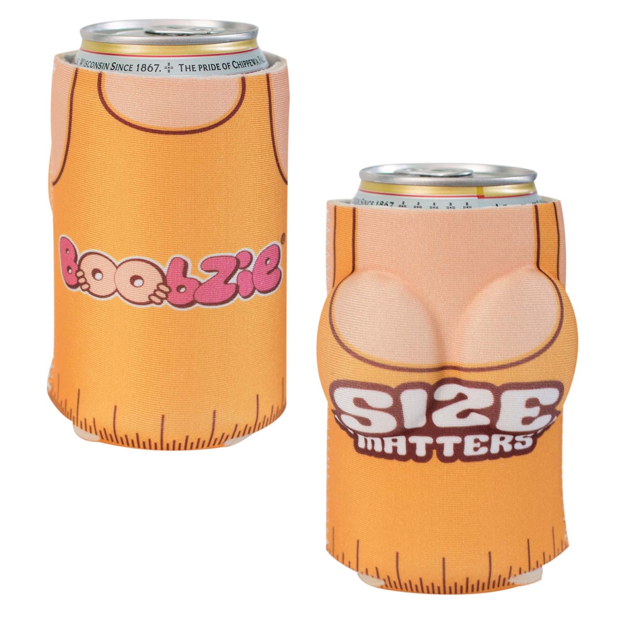 Picture of Drinking Games 34033 Drinking Games Size Matters Boobzie Beer Can Cooler