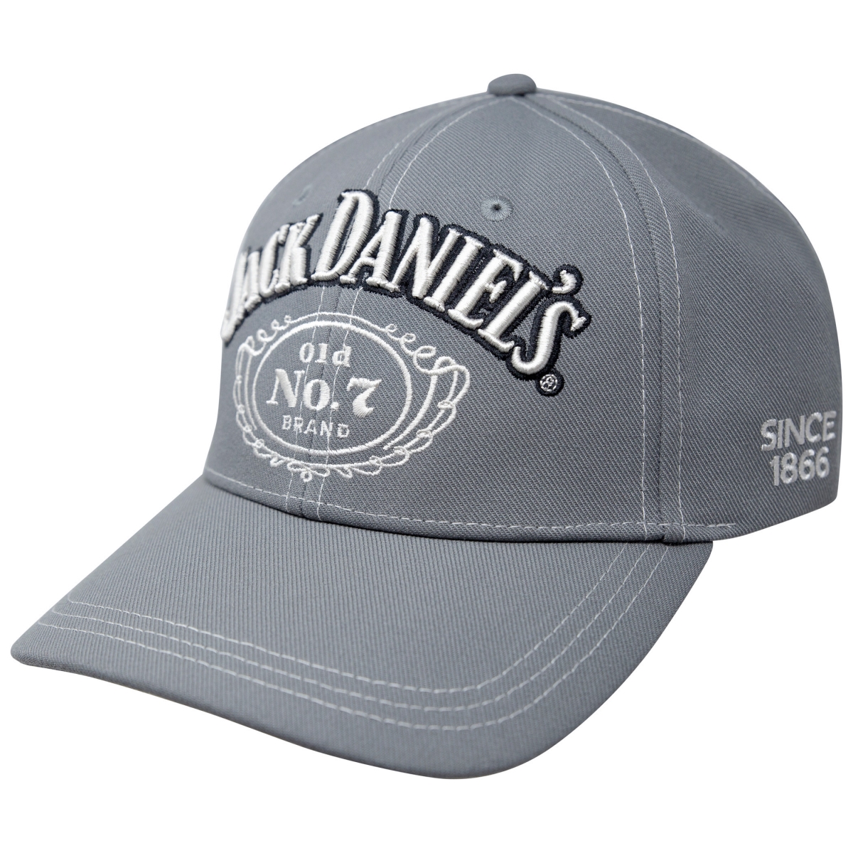 Picture of Jack Daniels 49268 Jack Daniels Contrast Stitching Grey Hat