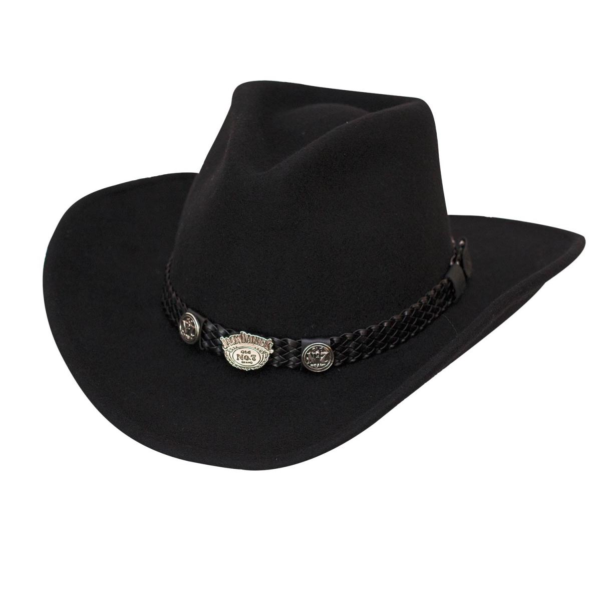 Picture of Jack Daniels 38771-XL Jack Daniels Black Wool Cowboy Hat - Extra Large