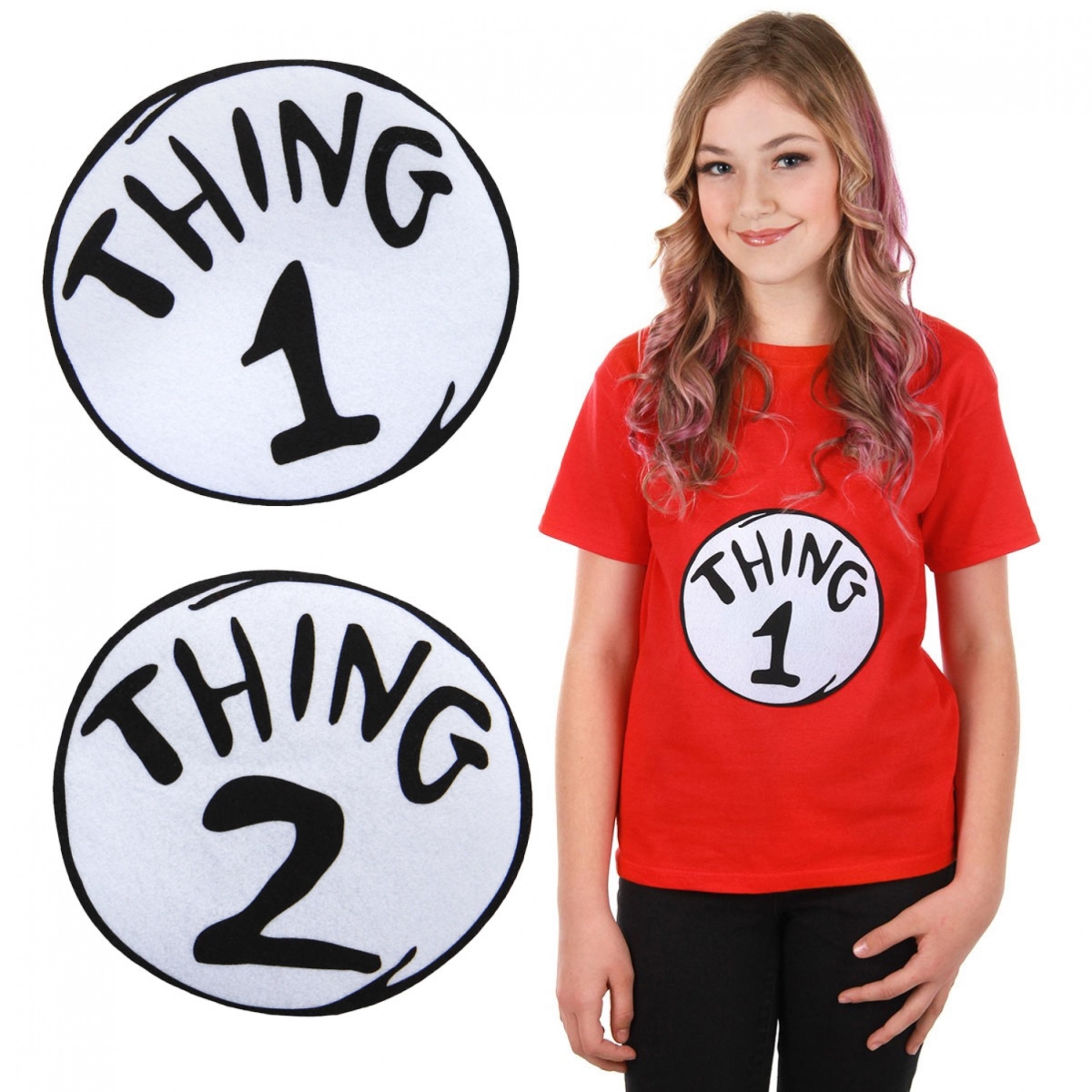 Picture of Dr. Seuss 796256 Dr. Seuss Thing 1 & 2 Patch Set