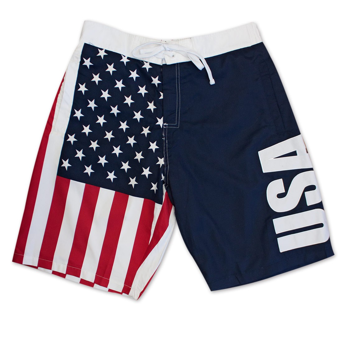23943-XL  Men Red, White & Blue USA Board Shorts - Extra Large