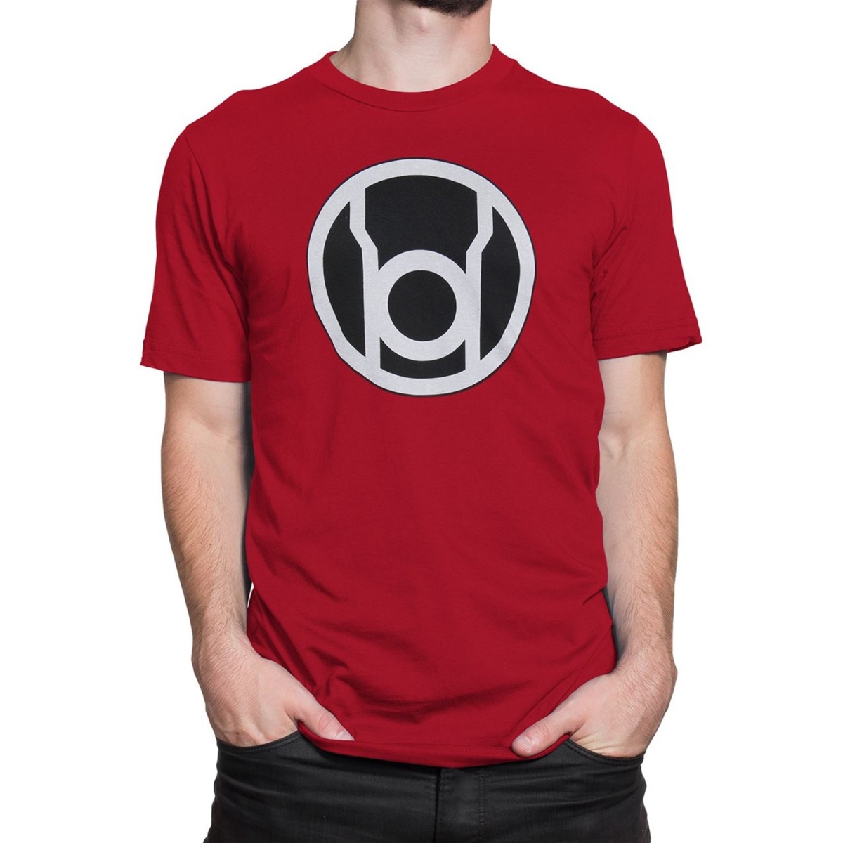 L  Red Lantern Symbol T-Shirt - Extra Large