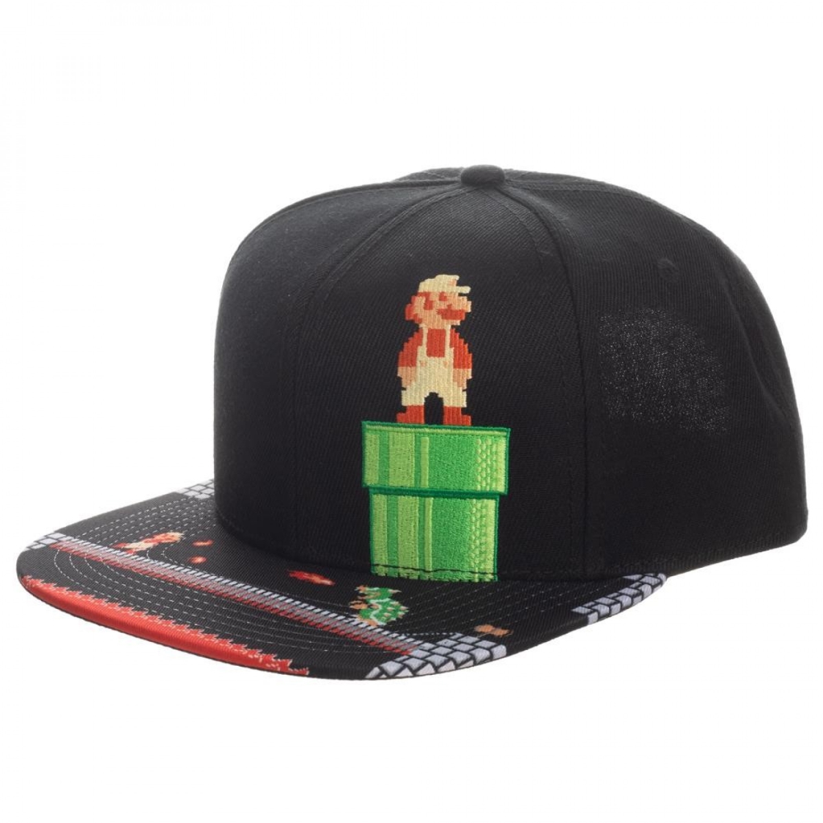 797176 Super Mario 8 Bit Bill Snapback Hat From Super Mario Bros Fandom Shop - green baseball cap better luigi cap roblox