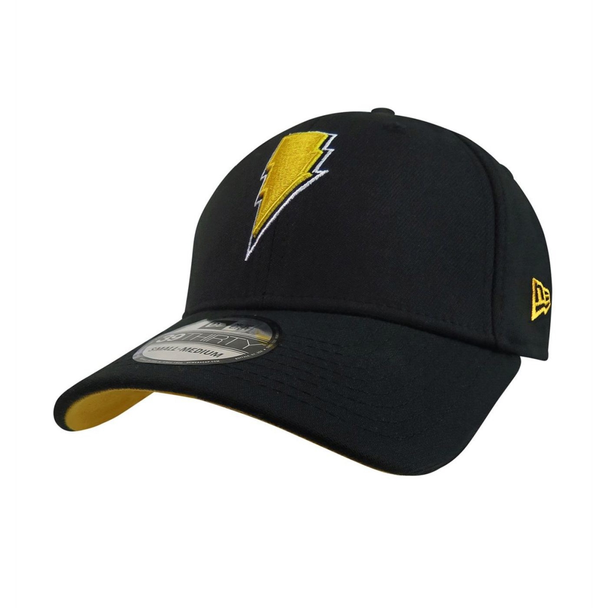 Picture of Black Adam capadmshz3930-l-x-Large-XLarge Black Adam Lightning 39 Thirty Fitted Hat - Large & Extra Large