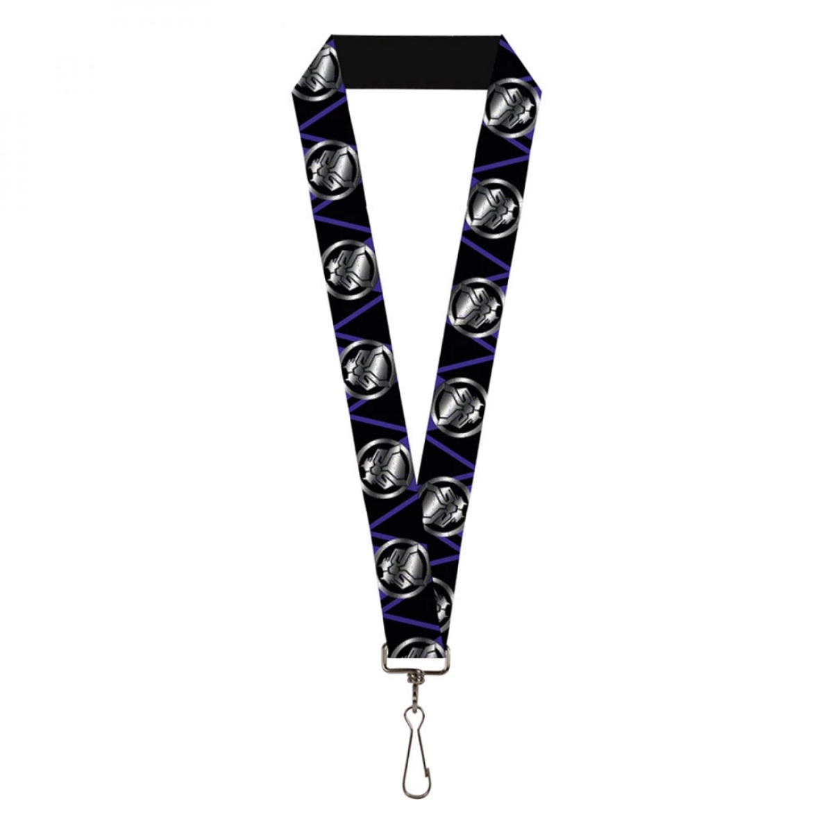 Picture of Black Panther 797200 Black Panther Classic Repeating Logo Marvel Lanyard