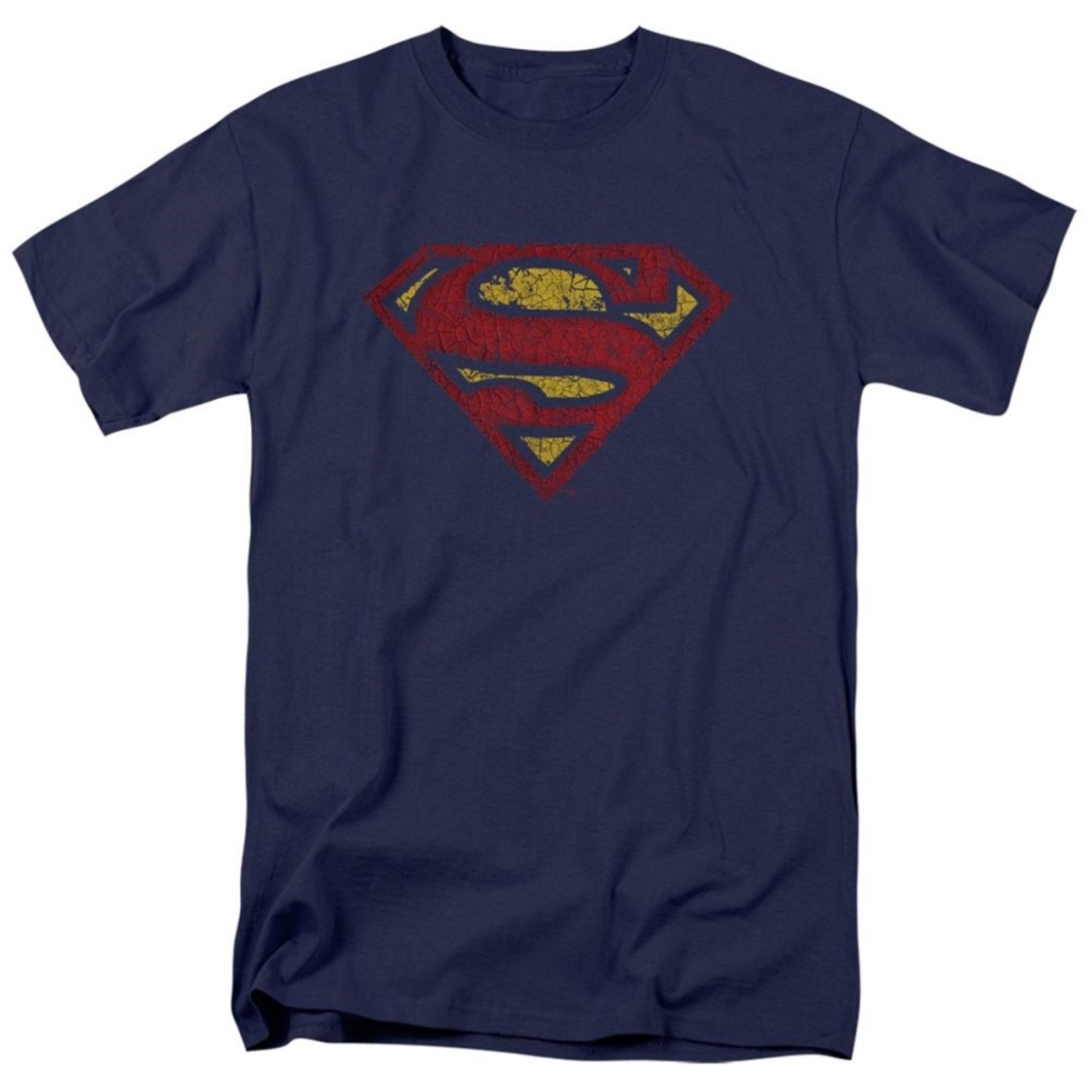 Men Classic Logo Crackled Design T-Shirt - 2XL