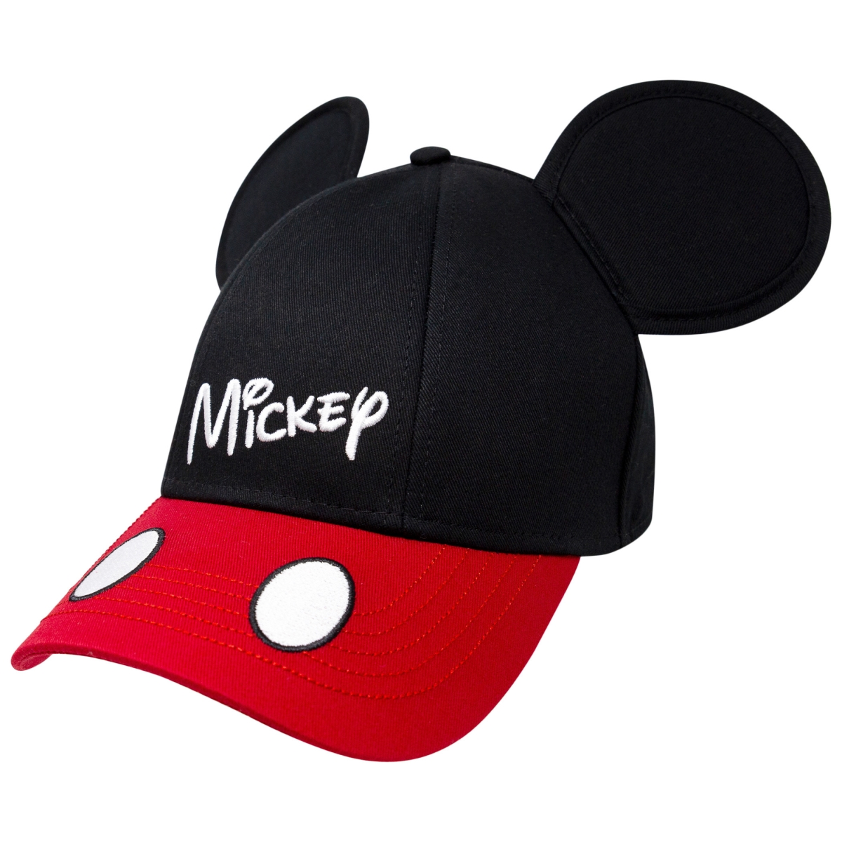 49205  Mickey Mouse Ears Classic Black & Red Snapback Hat
