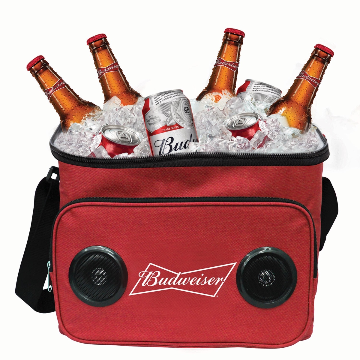 Picture of Budweiser 38896 Budweiser Bluetooth Speaker Cooler Bag